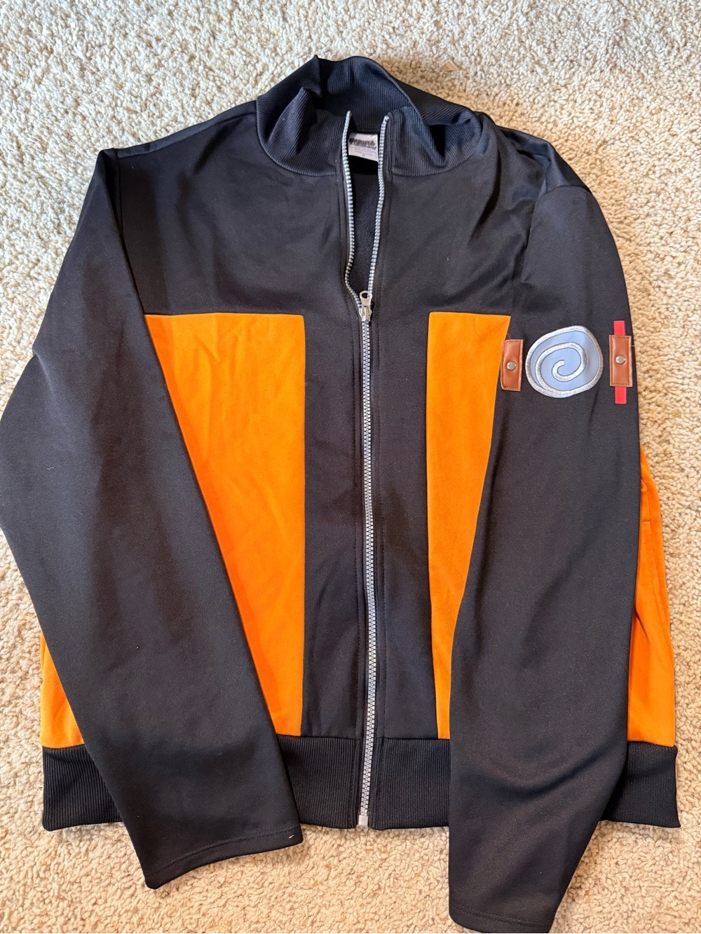 Naruto Shippuden Zip Up Track Jacket Hidden Leaf Cosplay Adult Size M